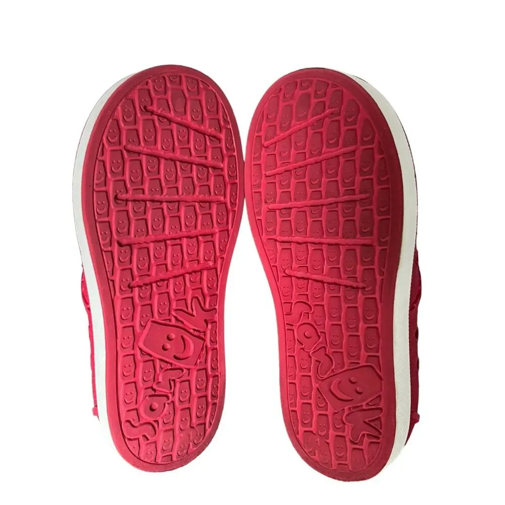 Sanuk Water Shoes Girls‎ Lil Walker 2.5 Red Loafer Flat Slip On Washable Beach
